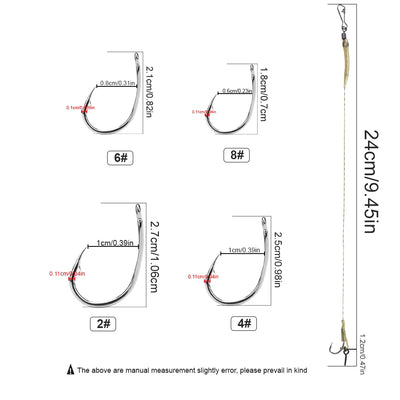 Boilie Hair Rig Hooks with Line for Carp Fishing