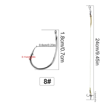 Boilie Hair Rig Hooks with Line for Carp Fishing