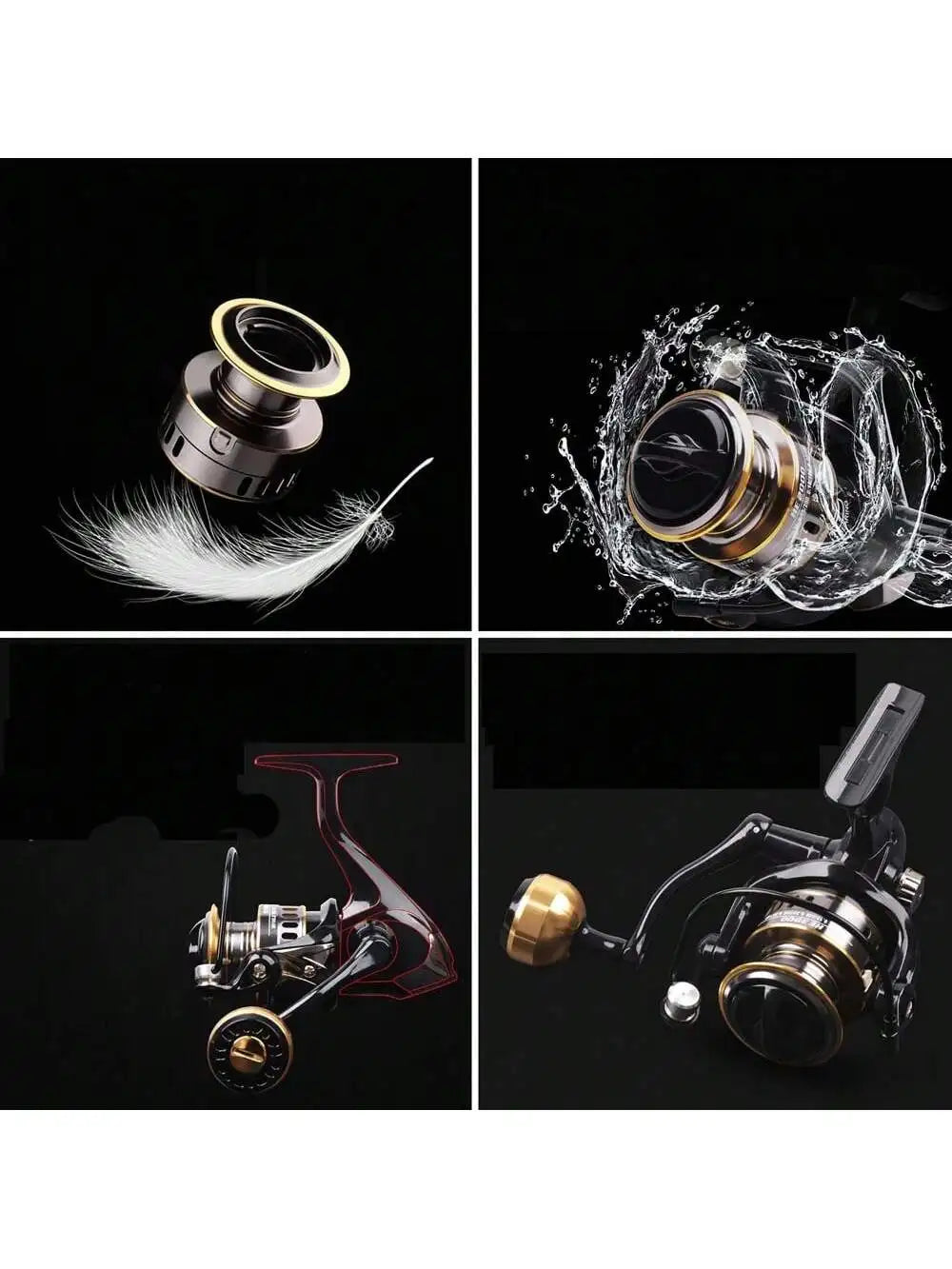 Smooth Waterproof Spinning Reel for Freshwater and Saltwater