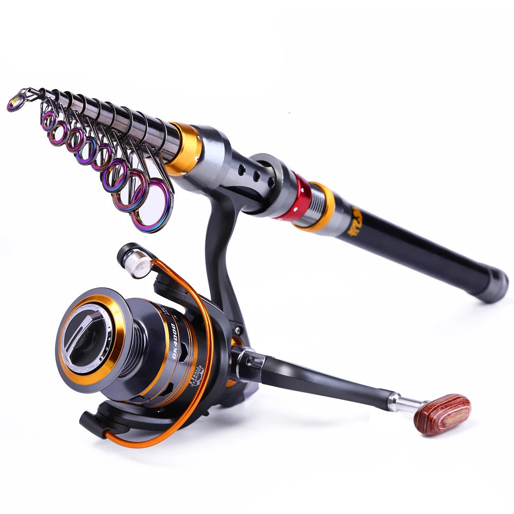 Travel Telescopic Spinning Rod and Reel Combo