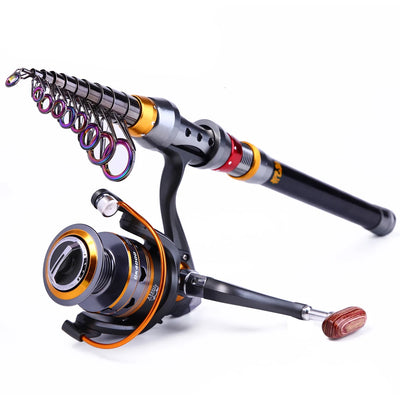 Travel Telescopic Spinning Rod and Reel Combo
