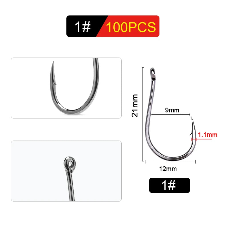 Circle Eyed Carp Hooks for Jig and Soft Baits