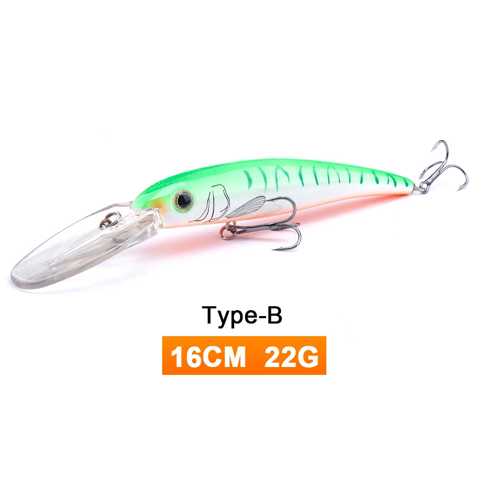 Big Floating Jerkbait Minnow for Sea Trolling