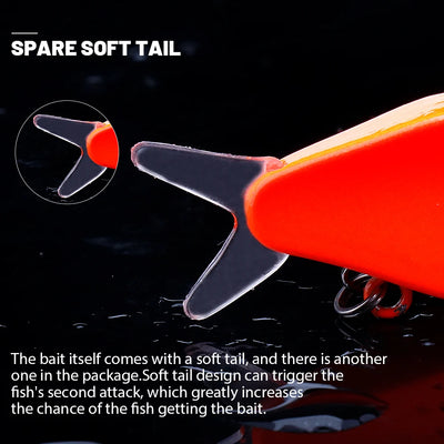 3D Glide Bait Sinking Wobbler for Deep Fishing