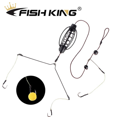 Feeder Trap Cage with Hooks for Outdoor Fishing