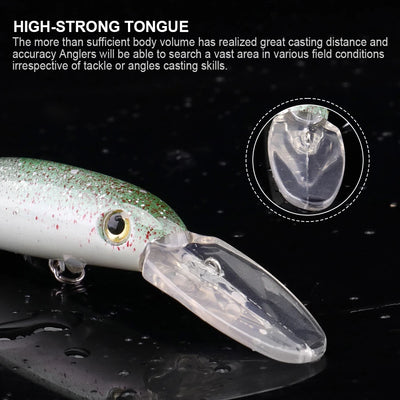 Big Floating Jerkbait Minnow for Sea Trolling