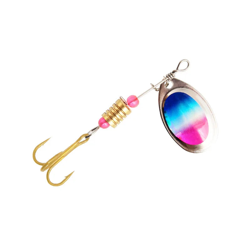 Mixed-Color Metal Spinner Bait Kit with Treble Hooks Christmas Gift
