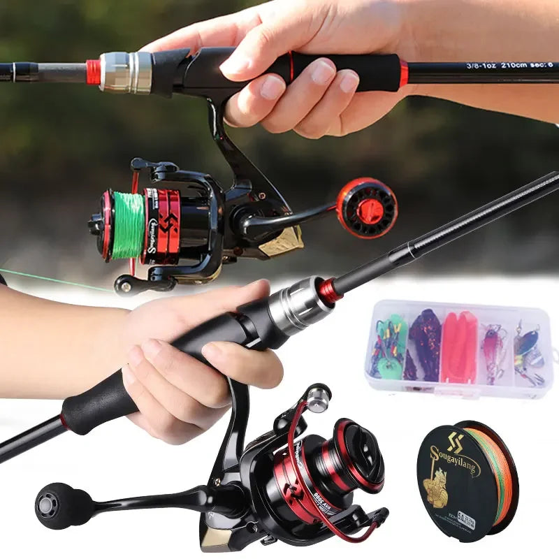 Ultralight Spinning Rod Combo with Reel and Line