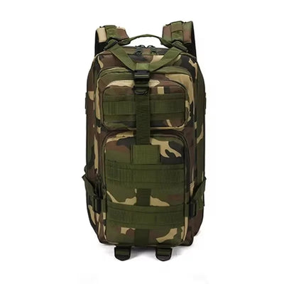 Fishing Tactical Backpack - Camouflage Nylon 3P for Hiking & Travel