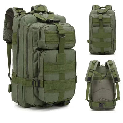 Fishing Tactical Backpack - Camouflage Nylon 3P for Hiking & Travel