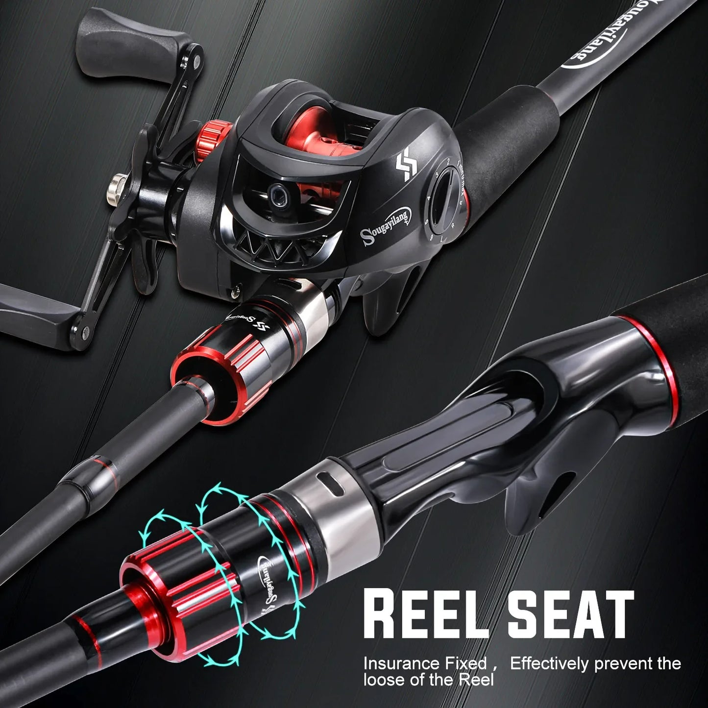 Casting Rod and Baitcasting Reel Combo for Bass