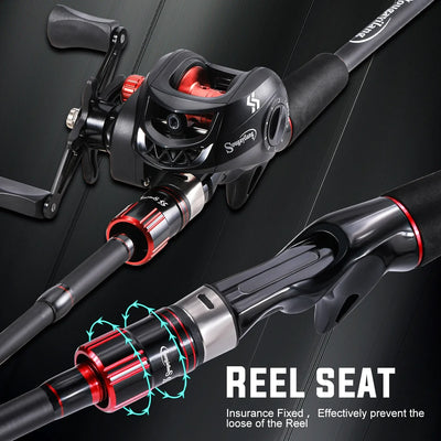 Casting Rod and Baitcasting Reel Combo for Bass