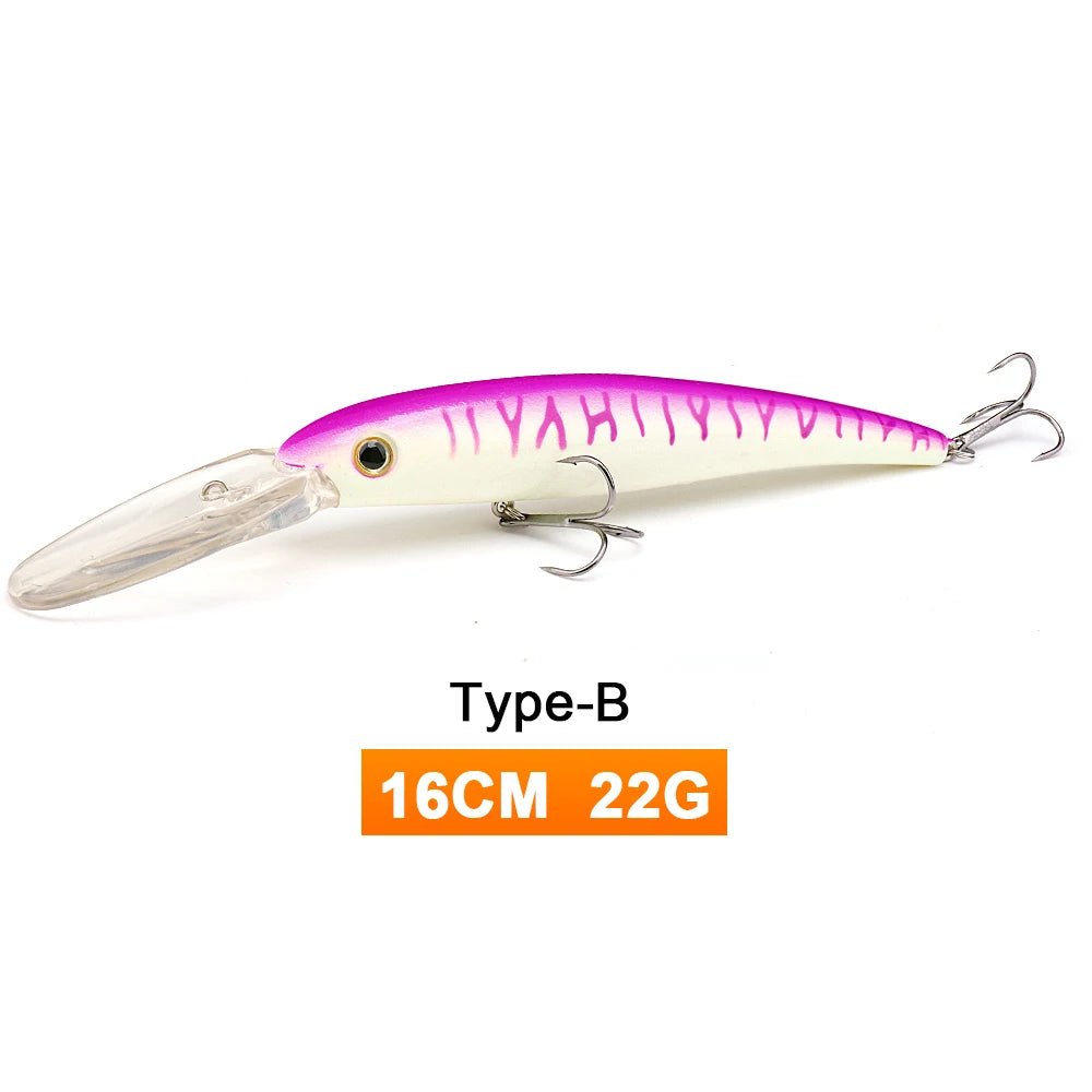 Big Floating Jerkbait Minnow for Sea Trolling