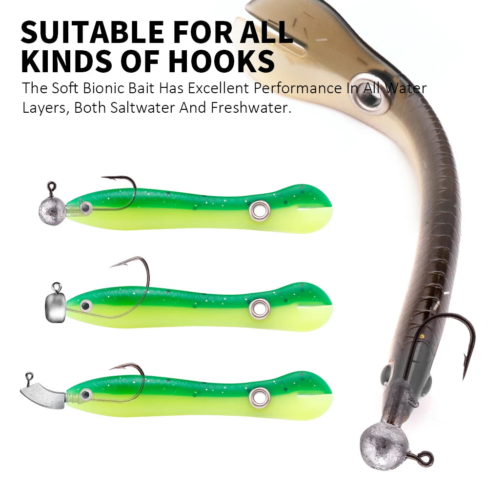 Soft Bionic Loach Lures with 3D Eyes