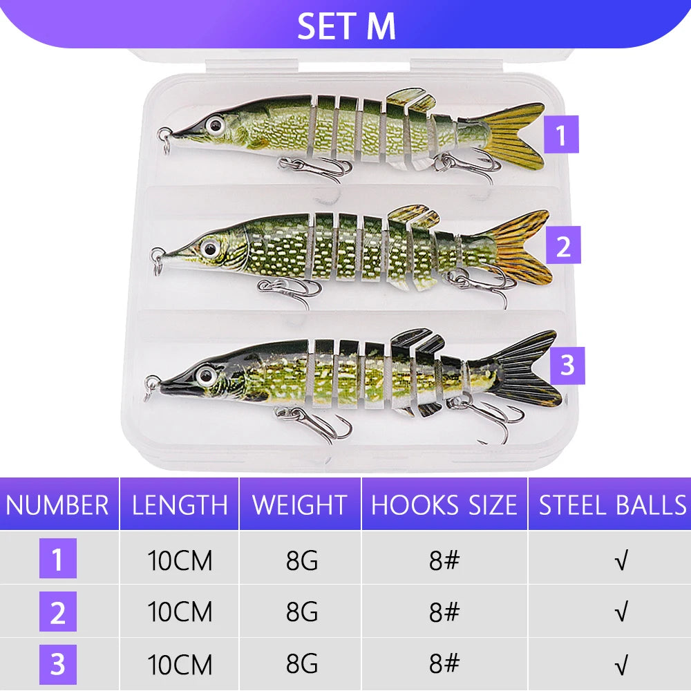 Bionic Jointed Minnow Kit for Pike Fishing