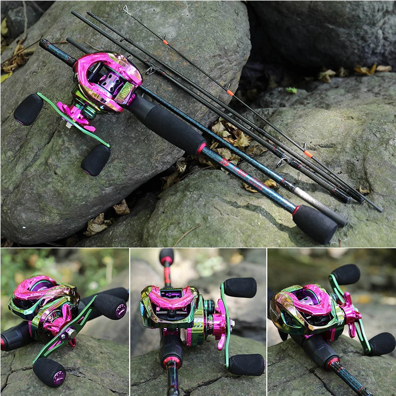 Baitcasting Rod and Reel Combo with Case