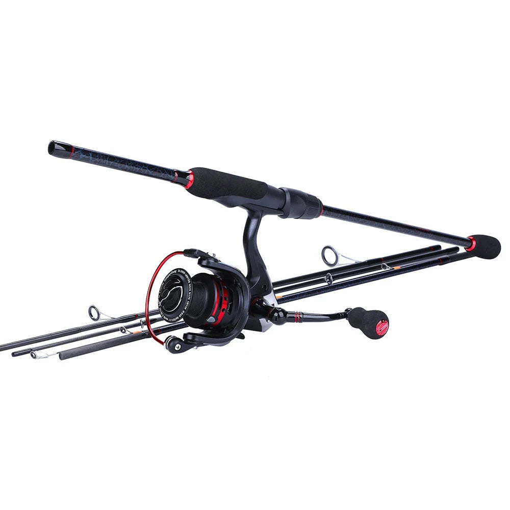 Carbon Rod and Spinning Reel with Accessories Set
