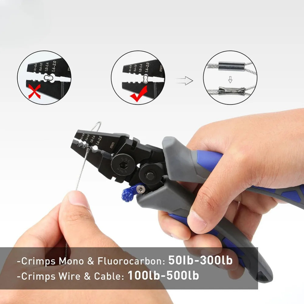 Portable Fishing Crimping and Cutting Tool