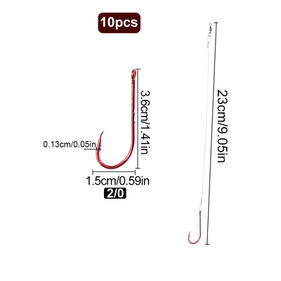Anti Bite Steel Leader Line with Hooks and Swivels