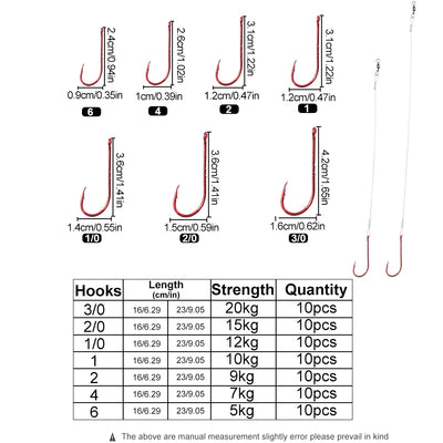 Anti Bite Steel Leader Line with Hooks and Swivels