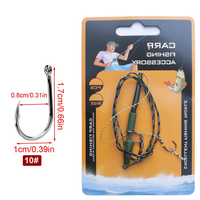 Carp Fishing Leadcore Hooklink with Quick Swivels