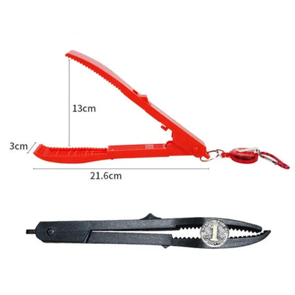 Portable Fish Gripper with Lock and Rod Holder