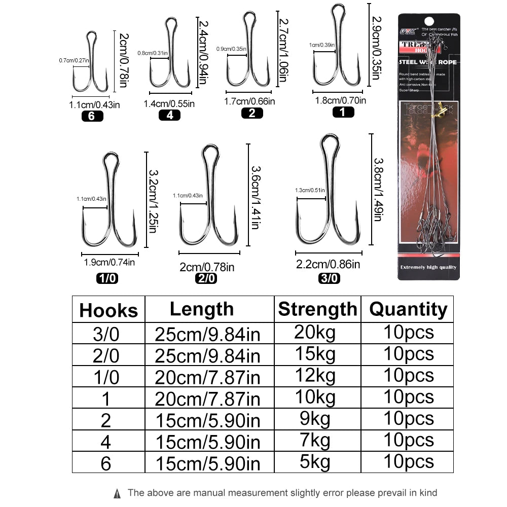 Double Barbed Hooks with Line for Carp Fishing