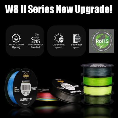 W8II Silicon Coated Braided Fishing Line