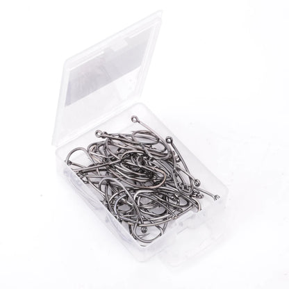 Wide Gap Barbed Hooks for Fly Tying and Salmon Bass