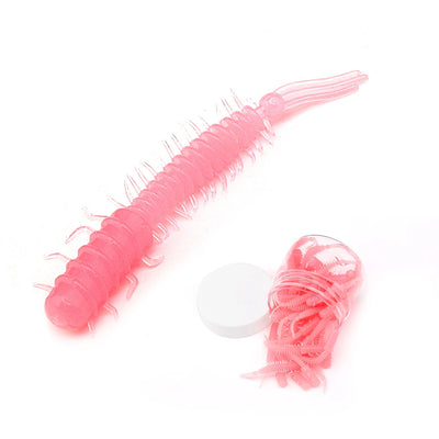 Soft Worm Silicone Bait Set with Portable Bottle