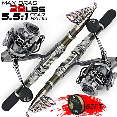 Telescopic Rod and Reel Combo for All Waters