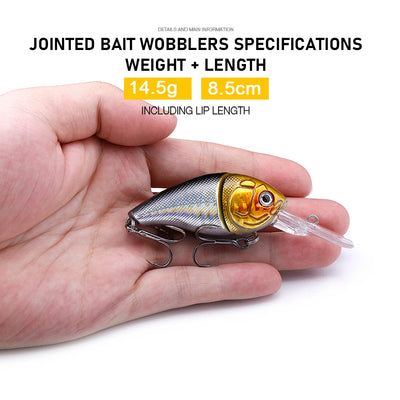Swim Crankbait with 3D Eyes for Bass and Pike