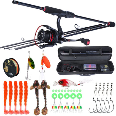 Carbon Rod and Spinning Reel with Accessories Set