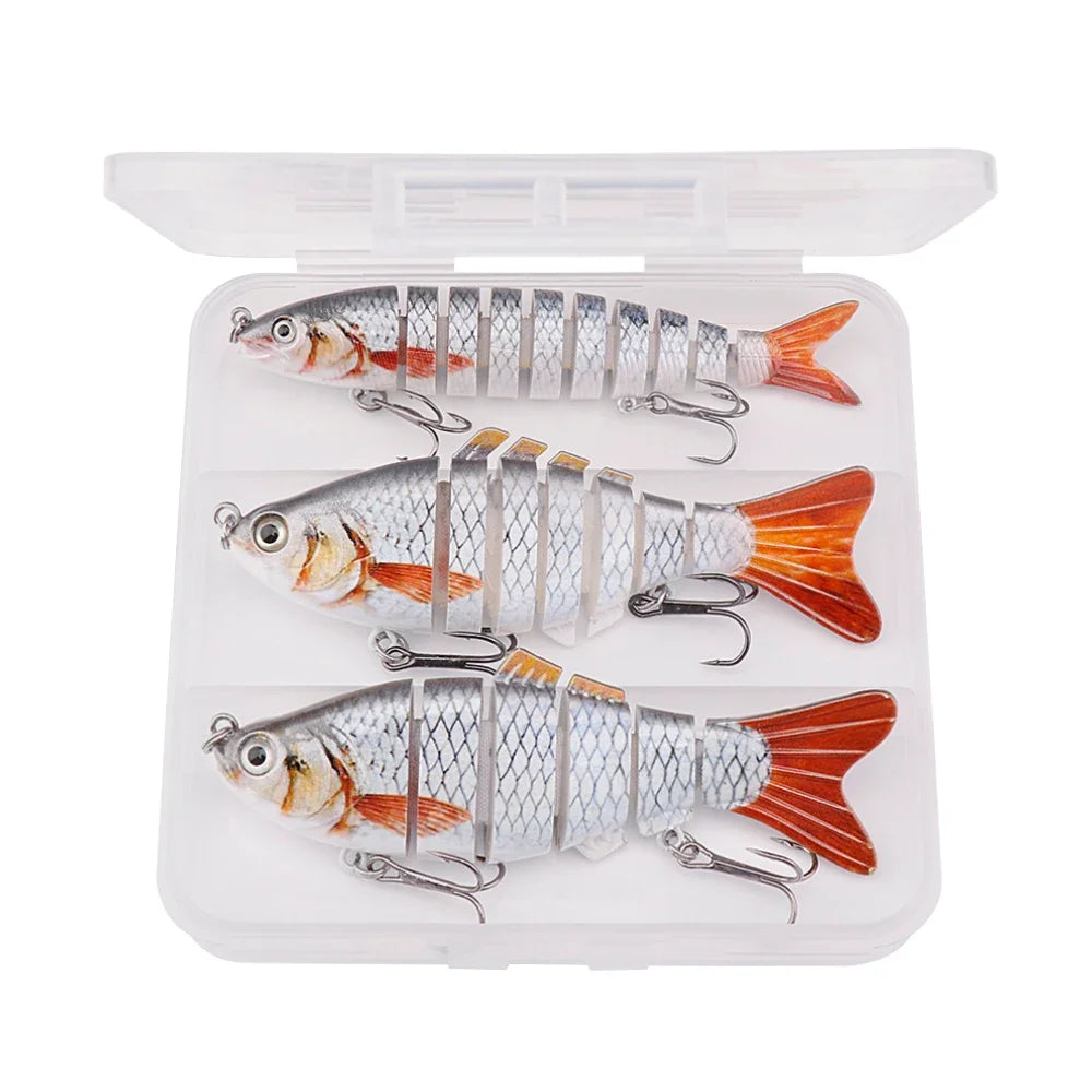 Sinking Pike Wobbler Lure Kit with Tackle Box