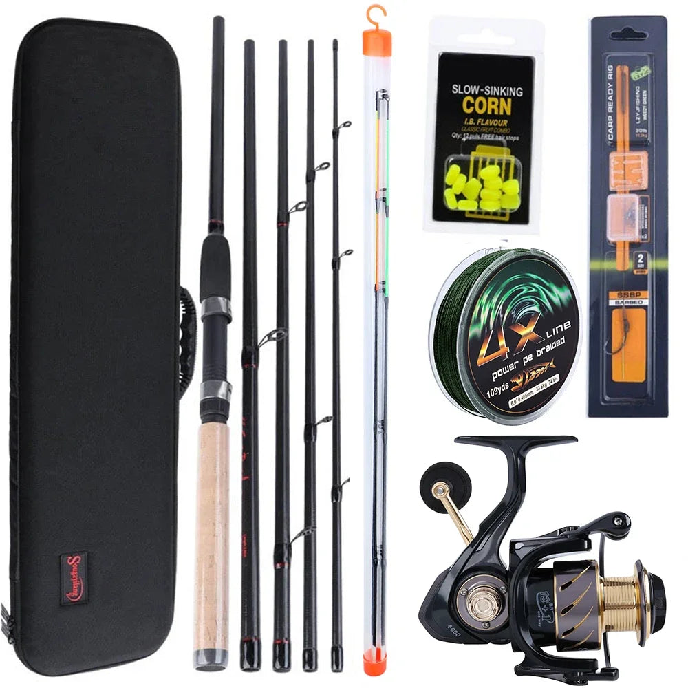 Feeder Rod and Spinning Reel Combo Set