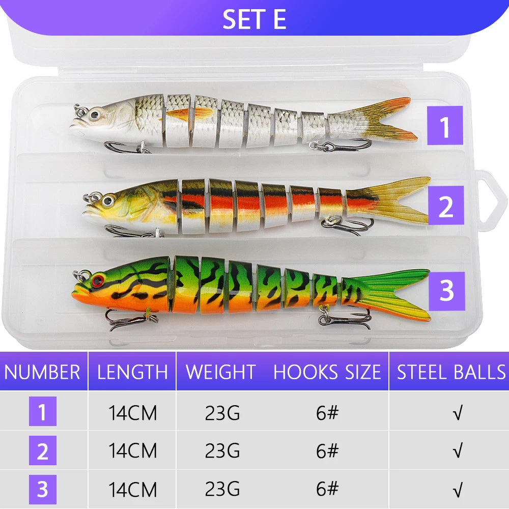 Bionic Jointed Minnow Kit for Pike Fishing