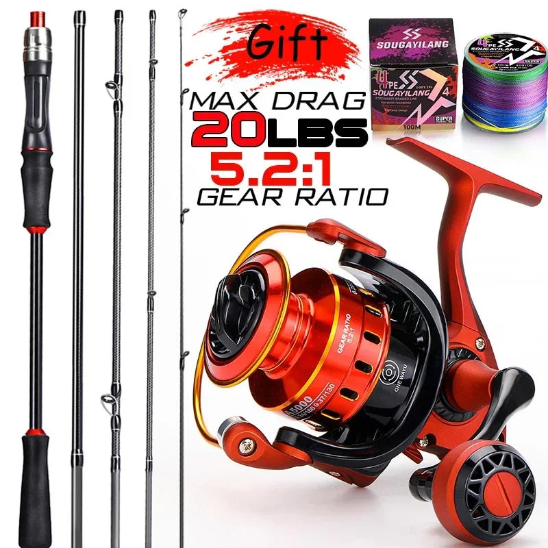 Spinning Rod and Reel for Bass Pike Trout