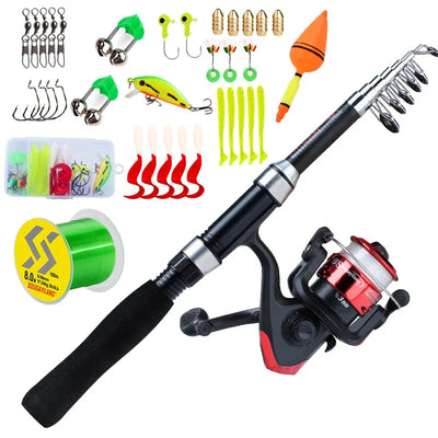 Kids Telescopic Fishing Rod and Reel Set