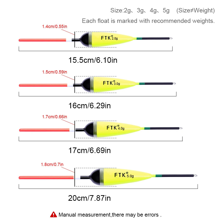 Compact Fir Fishing Floats for Carp