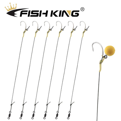 Boilie Hair Rig Hooks with Line for Carp Fishing