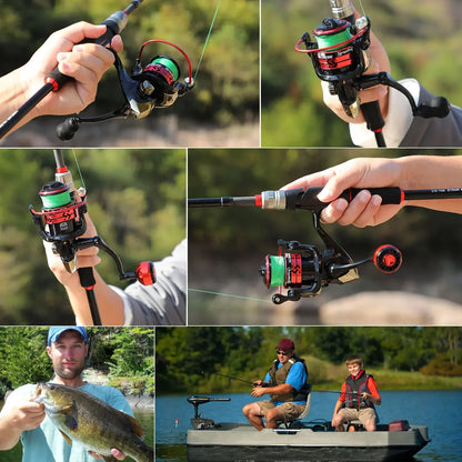 Spinning Rod Reel and Lure Combo for Bass and Trout