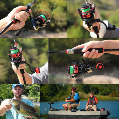 Spinning Rod Reel and Lure Combo for Bass and Trout
