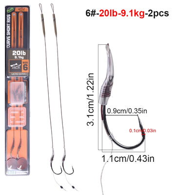 Carp Hair Rig Hooks with Boilie Stoppers