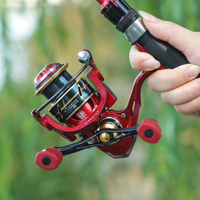Engraved Metal Spool Reel for Bass Fishing