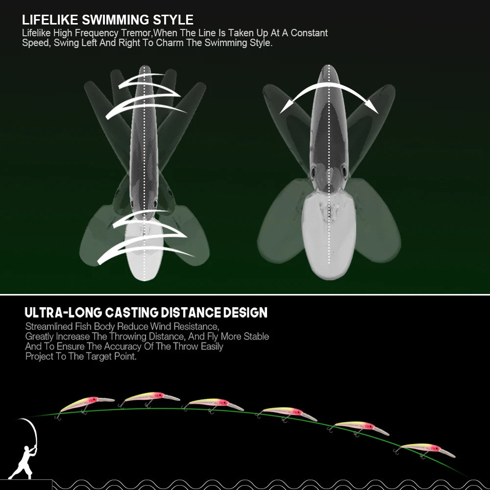 Big Floating Jerkbait Minnow for Sea Trolling