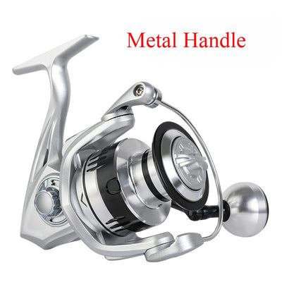 High Drag Saltwater Spinning Reel with Metal Handle