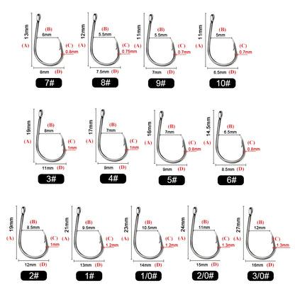 Circle Eyed Jig Hooks for Carp and Lure Fishing