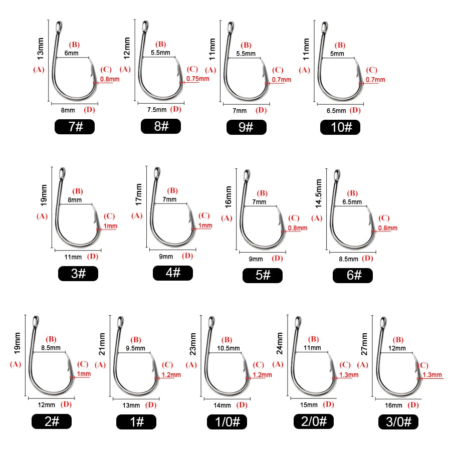 Circle Eyed Jig Hooks for Carp and Lure Fishing