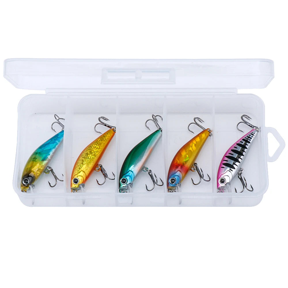 Japanese Design Minnow Lures with Tackle Box
