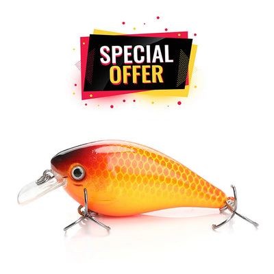 Compact Floating Crankbait Lure for Pike